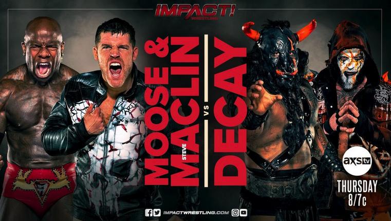 Decay faces Moose & Steve Maclin in tag team action this Thursday on IMPACT! Wrestling!