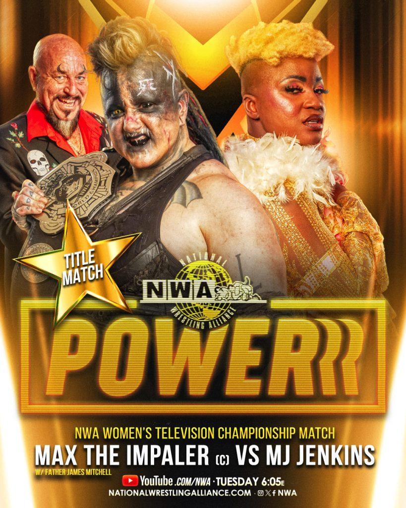 The NWA Women's Television Championship will be on the line when the NWA Women's Television Champion: Max The Impaler defend the championship against MJ Jenkins! (Photo Credit: NWA)