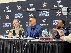 "Prince Pretty" Tyler Breeze, The Miz, and Big E.