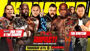 Six-man action features the NXT Champion, TNA Tag Team Champions, and TNA X-Division Champion! (Photo Credit: TNA Wrestling)
